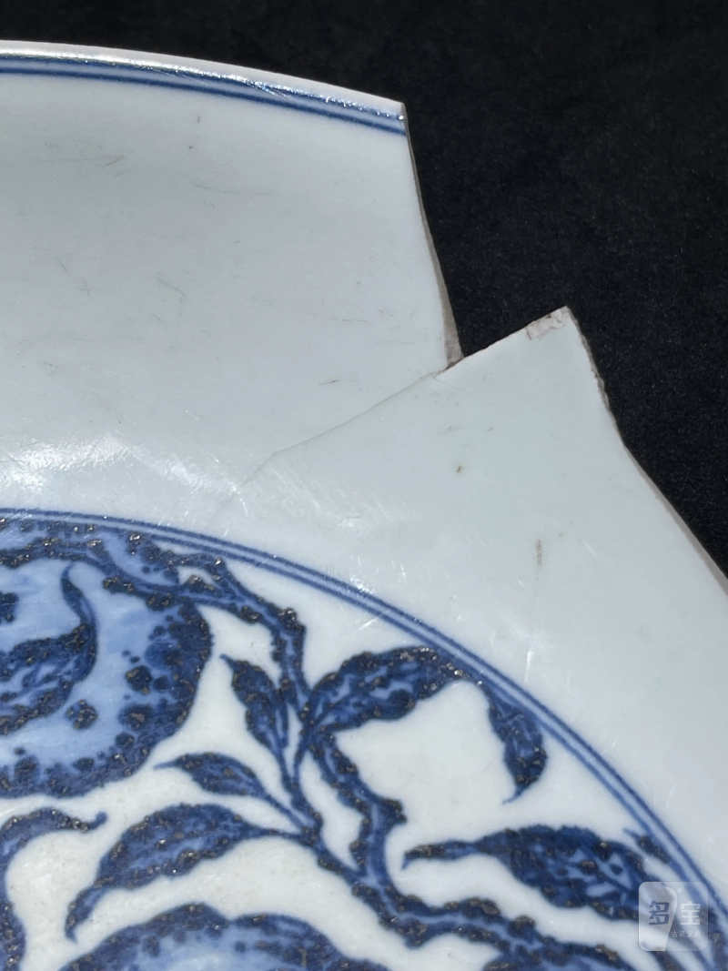 清乾隆 青花寿桃纹大盘 - 图13